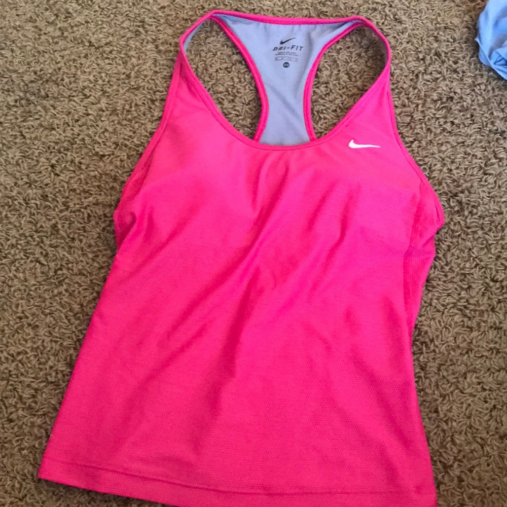 Pink Nike Built in Bra Tank Top Size XS